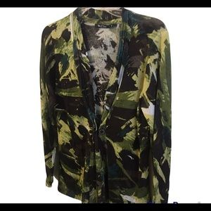 Nic + Zoe Silk Linen Lightweight Knit Cardigan SZ medium